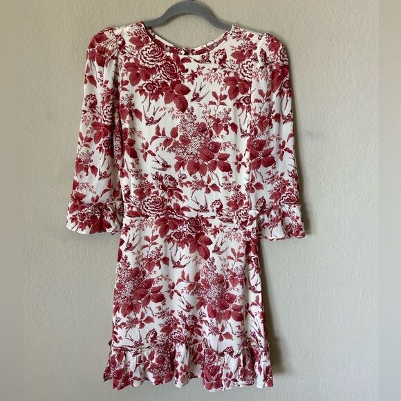 Reformation Doutzen Mini Red White Dress Size 2 - Picture 7 of 10
